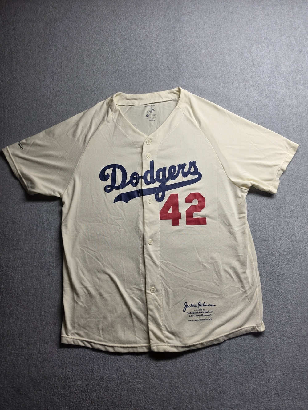 2025 Jackie Robinson #42 Dodgers Jersey XL Cream Limited Dodger Stadium
